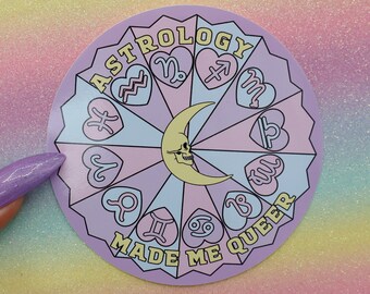 Astrology Made Me Queer Large Vinyl Sticker