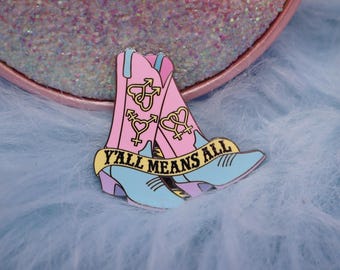 Y'all Means All Enamel Pin Abprallen x Hey Cowboy