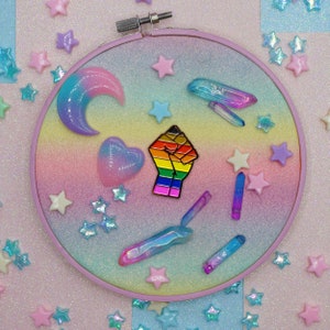 POC LGBT Pride Enamel Pin Philly Pride Pin image 4