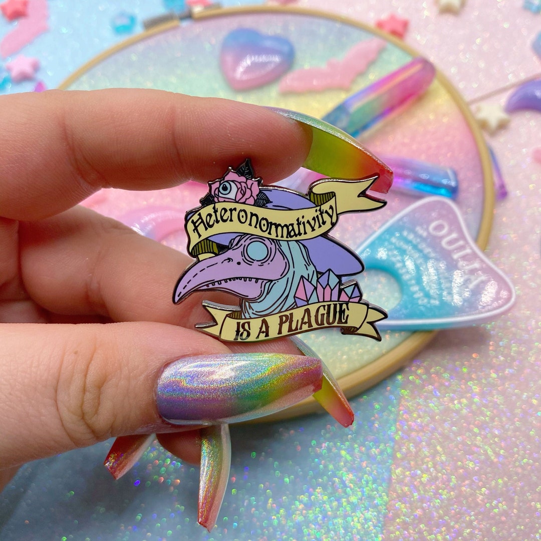 Heteronormativity is A Plague Enamel Pin | Queer Enamel Pin | Gay Enamel Pin | Trans Enamel Pin | Abprallen | Queer Gift | Trans Gift - Etsy UK
