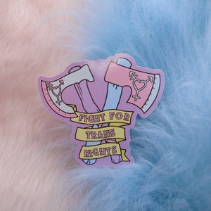 Grote vinylsticker Fight For Trans Rights