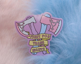 Fight For Trans Rights Large Vinyl Sticker