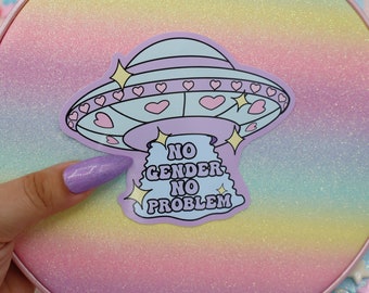 No Gender No Problem Large Vinyl Sticker