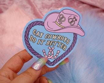 Gay Cowboys Do It Better Large Vinyl Sticker