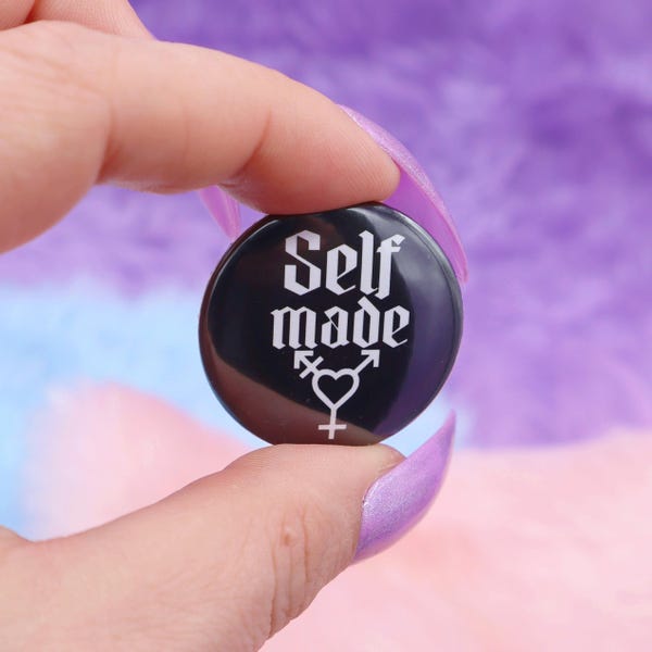 Selbst gemachter Trans Symbol Button