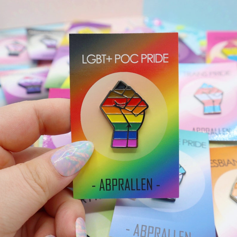 POC LGBT Pride Enamel Pin Philly Pride Pin image 2
