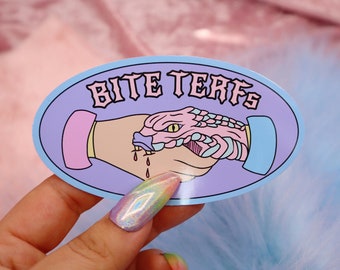 Bite TERFs Large Vinyl Sticker