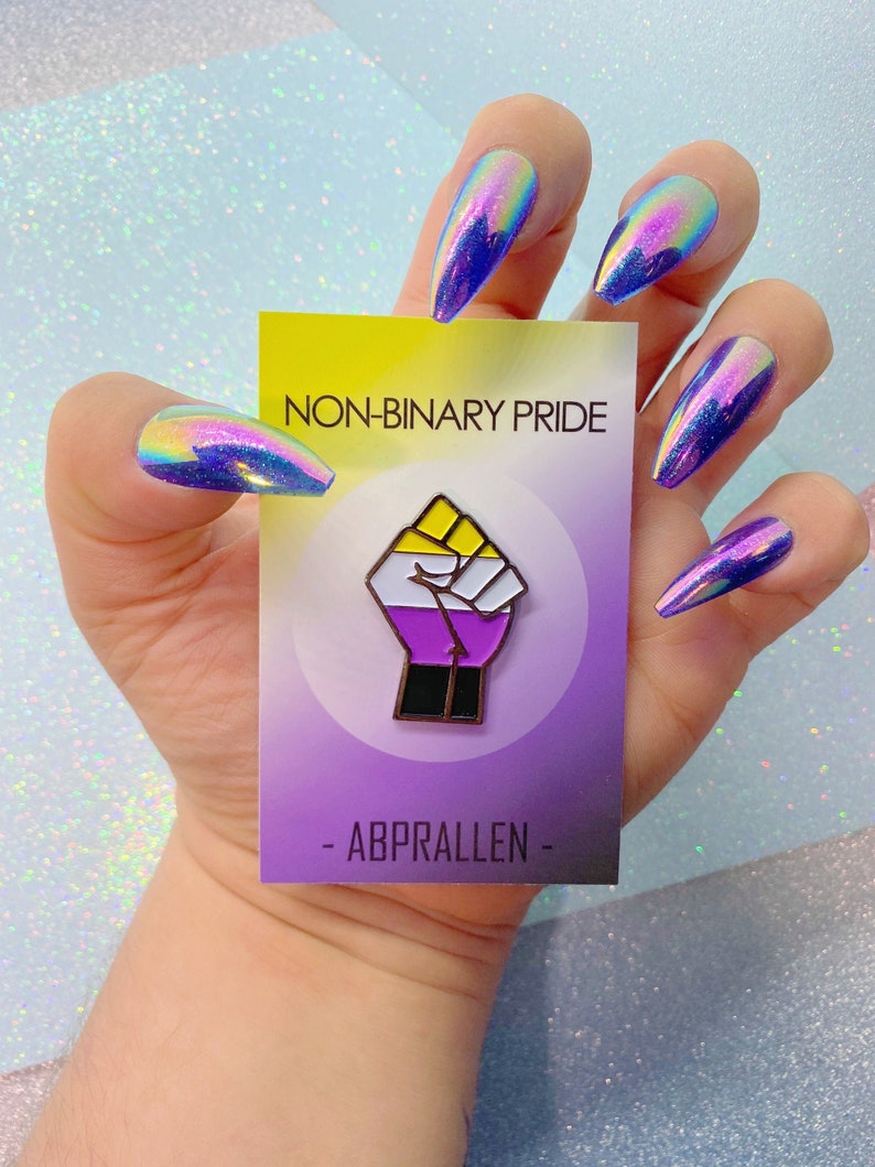 Nonbinary Pride Enamel Pin Etsy