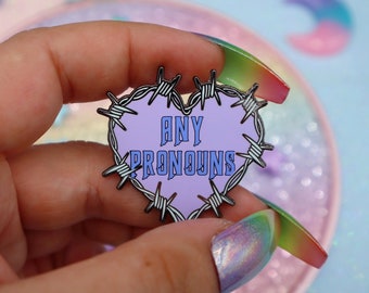 Any Pronouns Pronoun Enamel Pin