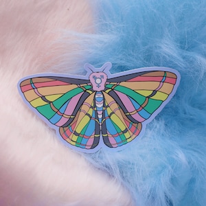 Pride Moth Large Vinyl Sticker