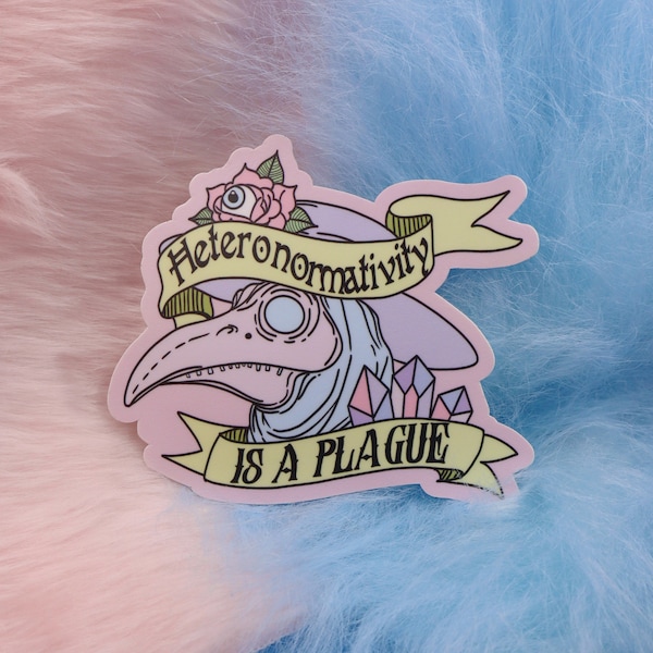 Heteronormativity Is A Plague Large Vinyl Sticker