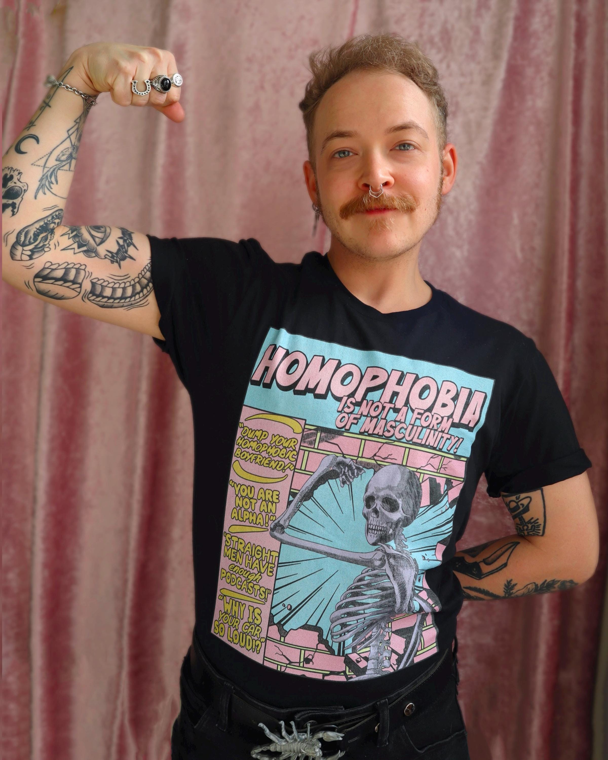 Homophobia is Not A Form of Masculinity T-shirt| Trans Pride Shirt 