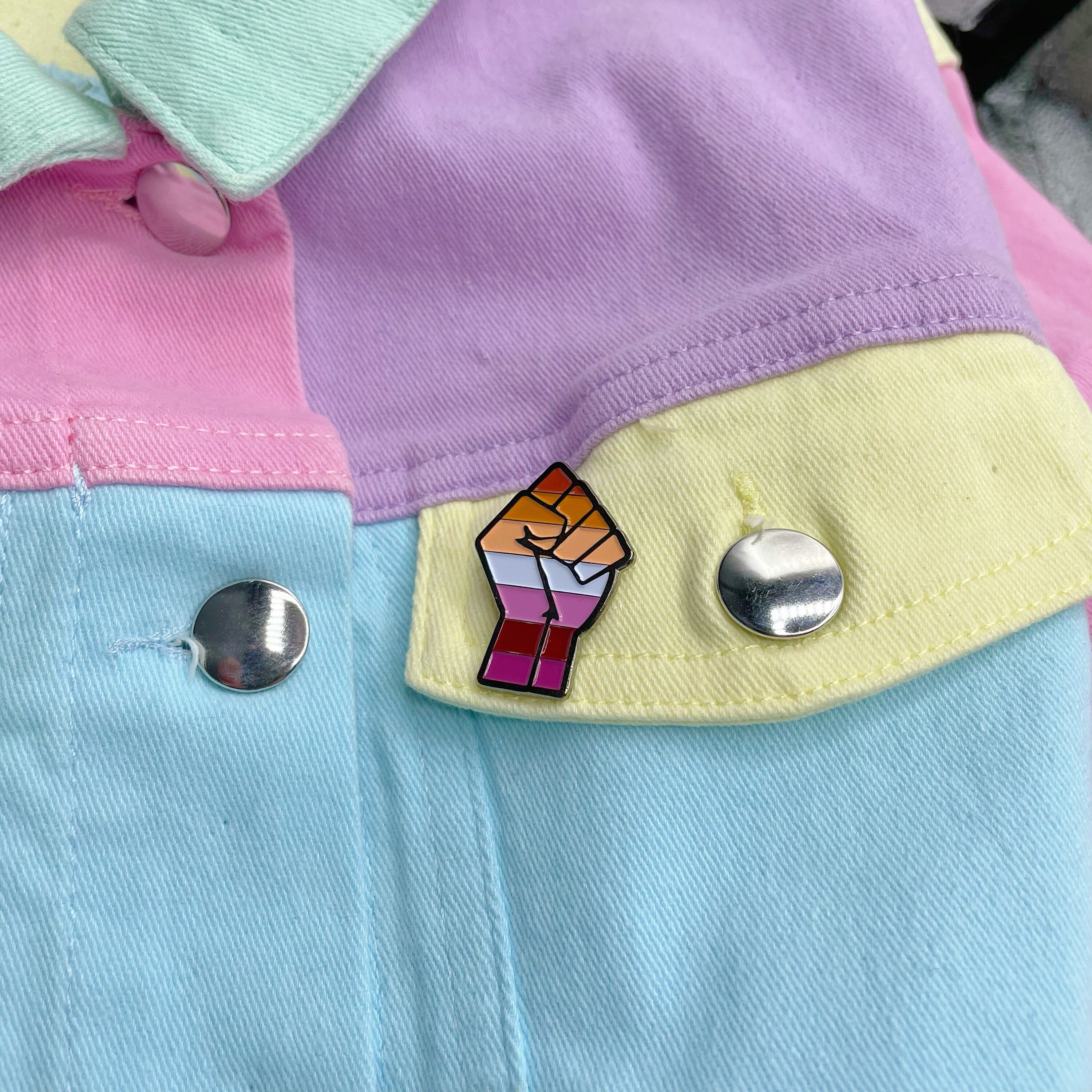 Lesbian Pride Enamel Pin Pink Orange & Pink Community Version - Etsy