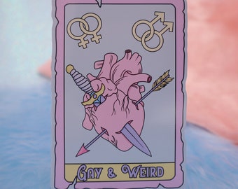 Gay And Weird Large Vinyl Sticker