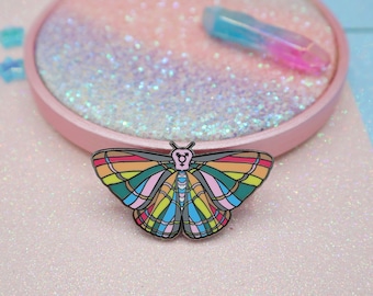 Pride Moth Enamel Pin