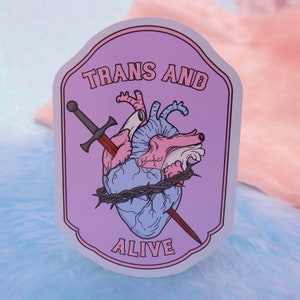 Grote Trans And Alive-vinylsticker