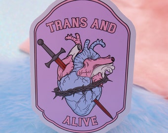 Trans And Alive Large Vinyl Sticker