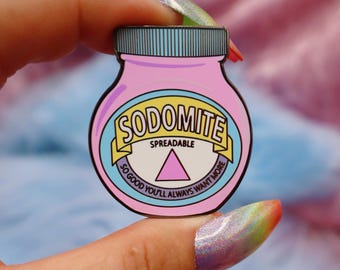 Sodomite Enamel Pin | Queer Enamel Pin | Gay Enamel Pin | Trans Enamel Pin | Abprallen | Queer Gift | Trans Gift