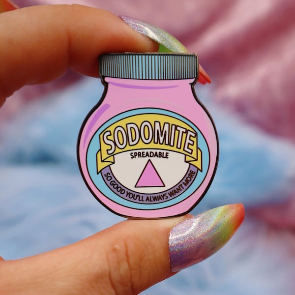 Sodomite Enamel Pin | Queer Enamel Pin | Gay Enamel Pin | Trans Enamel Pin | Abprallen | Queer Gift | Trans Gift