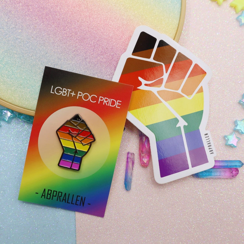 POC LGBT Pride Enamel Pin Philly Pride Pin Enamel Pin & Sticker