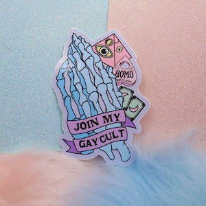 Grote vinylsticker Join My Gay Cult