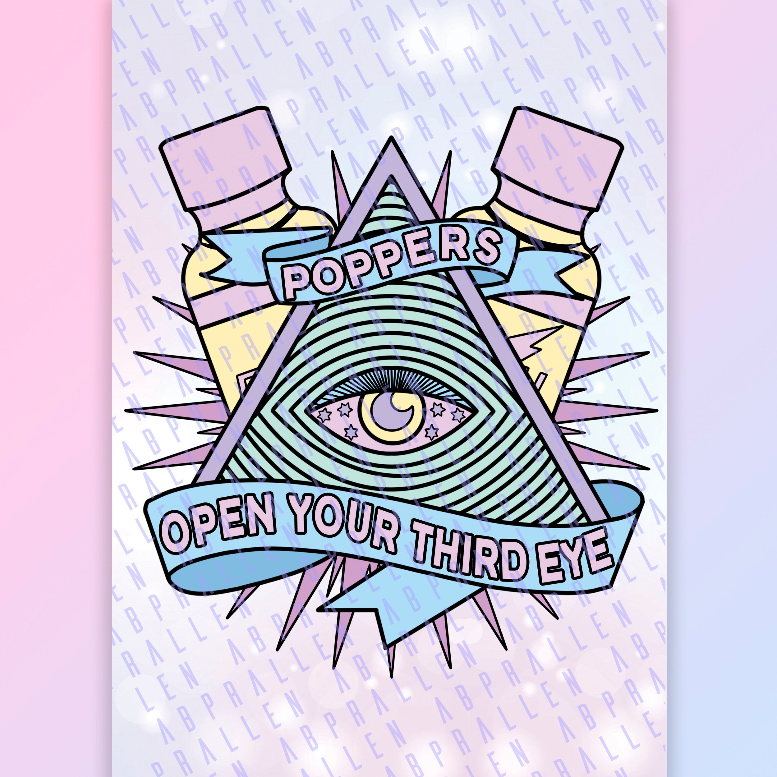Poppers Open Your Third Eye Art Print - Etsy, image size:2500x2500