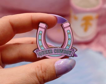 Queer Cowboy Enamel Pin Abprallen x Hey Cowboy | Queer Enamel Pin | Gay Enamel Pin | Trans Enamel Pin | LGBTQ Gift | Queer Gift | Trans Gift