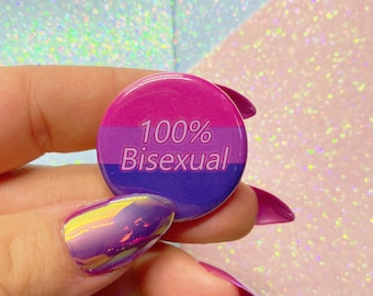 Insignia de botón 100% bisexual