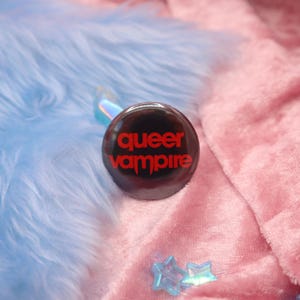 Queer Vampire Button Badge