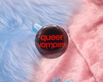 Queer Vampire Button Badge