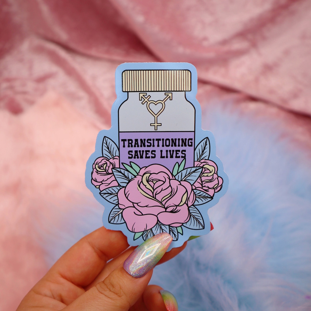 Transitioning Saves Lives Large Vinyl Sticker - Etsy