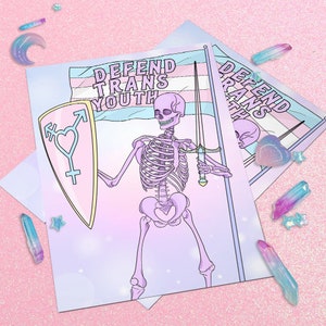 Defend Trans Youth Art Print