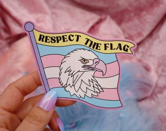 Respect The Flag Large Vinyl Sticker