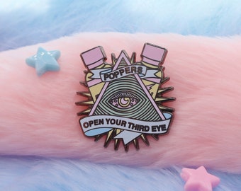 Poppers Open Your Third Eye Enamel Pin