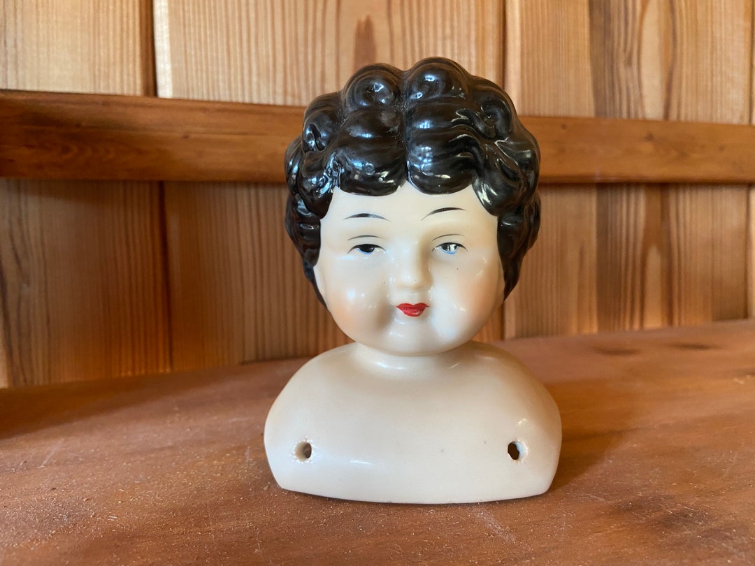 Vintage Ceramic Doll Head Etsy