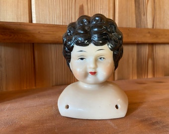 Vintage Ceramic Doll Head