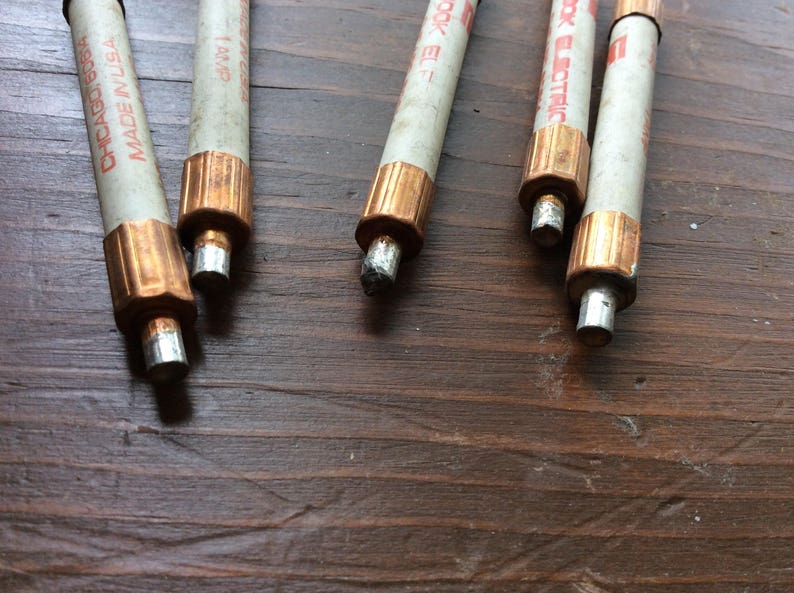Cook Electric white fuses 5 copper ends Etsy