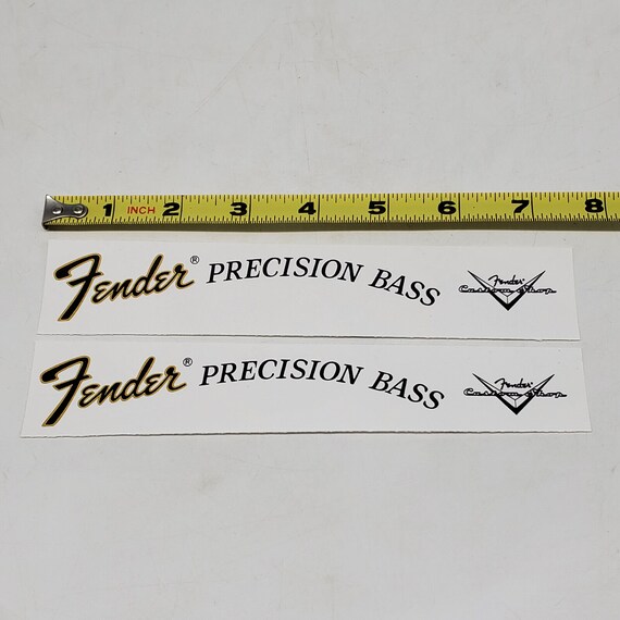 2 Decalcomanie Adesive Waterslide Per Paletta Chitarra – Fender Precision Bass – Luthier Tools