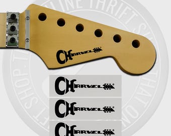 Charvel Waterslide Guitar Neck Headstock Decals (Set of 3)
