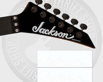 Calcomanías para clavijero de guitarra Jackson Waterslide (BLANCAS), juego de 2, fabricadas en EE. UU.