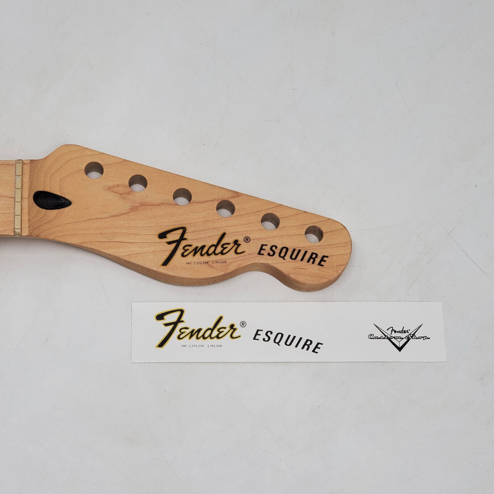 Fender Esquire Style Waterslide Decals for Headstock W/ Custom Shop