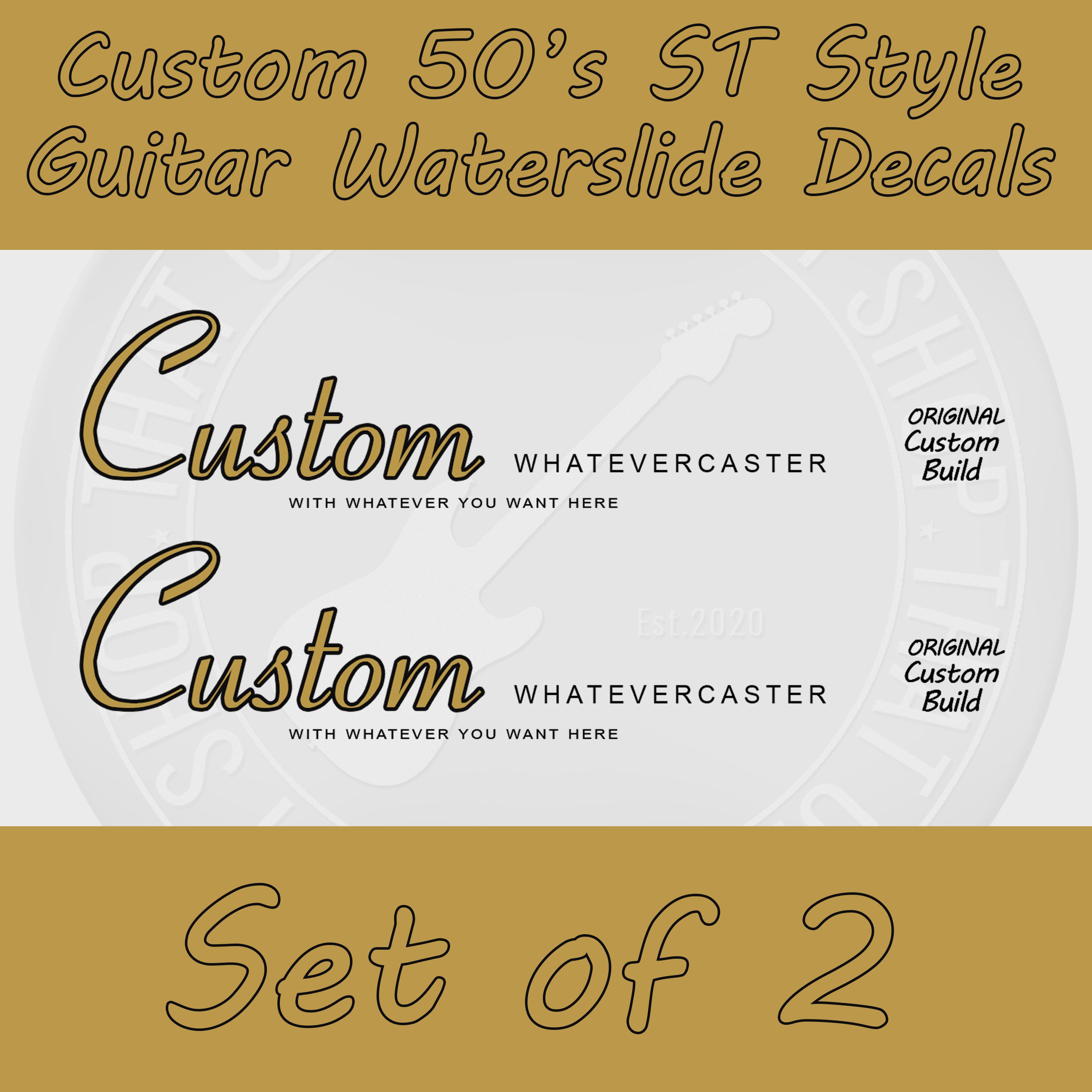 Adult Stickers Personalized Vintage 50s Style Guitar And Bass Headstock ...