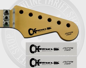thumbnail image 2 of Squier Strat Waterslide Guitar Headstock Decals – Set Of 3 (Made In USA) 2 of 5