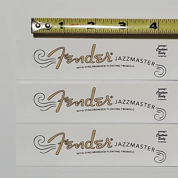 Jazzmaster Headstock Decal Guitar Waterslide 70s NEW Made In USA Non-Metallic