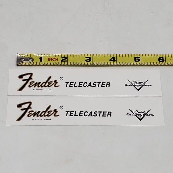 Fender Tele Style Waterslide Decals for Headstock w/ Custom