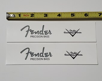 2 Decalcomanie Adesive Waterslide Per Paletta Chitarra – Fender Precision Bass – Luthier Tools