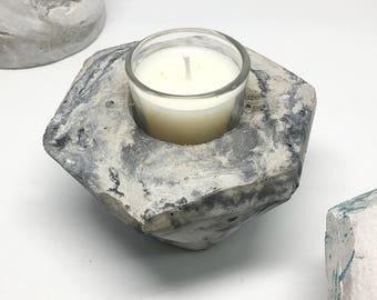 Cement candle holder & candle making craft kit