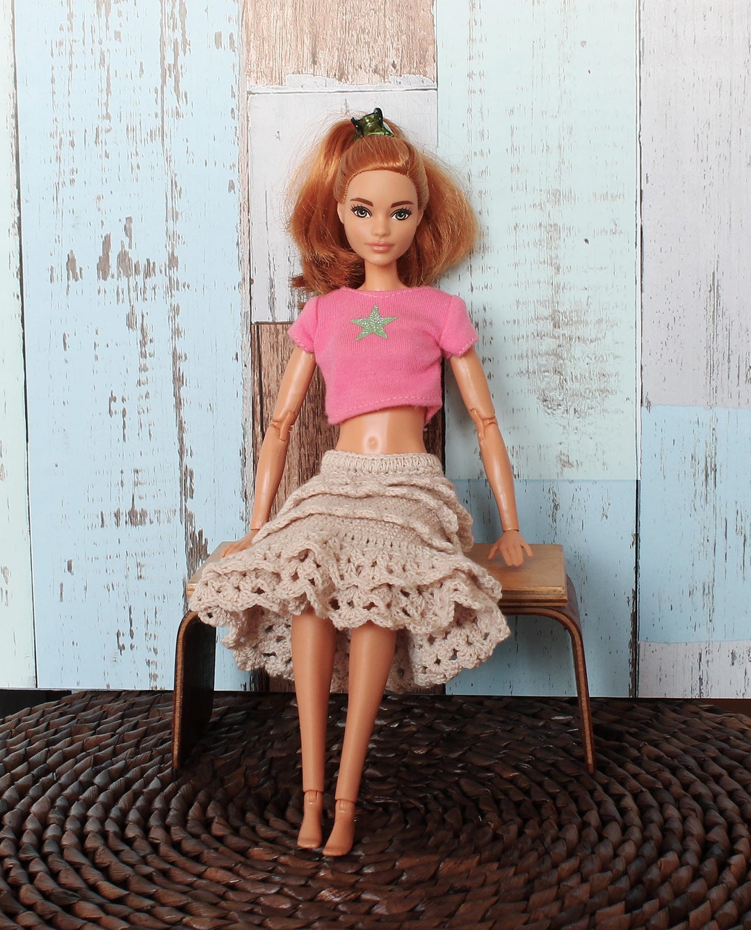 Crochet Doll Skirt Handmade 12 Inch Doll Clothes Barbie Etsy