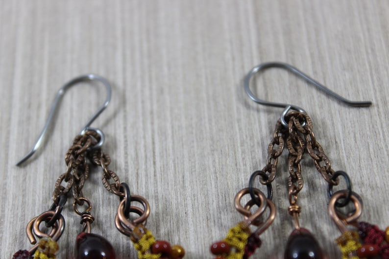 Macrame Bollywood Earrings Macrame Earrings Bohemian Earrings