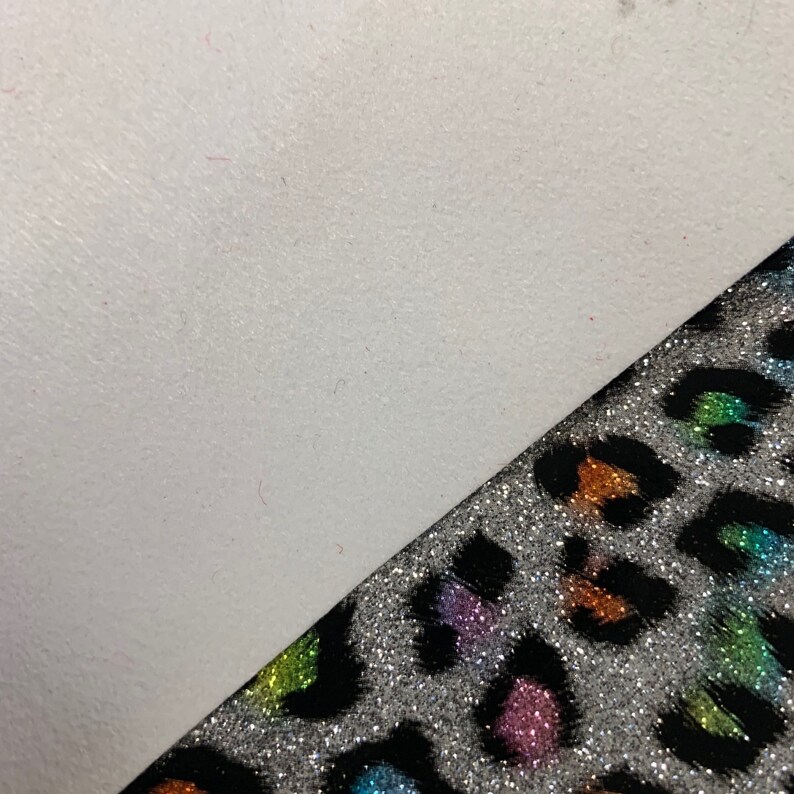 leopard print glitter vinyl rainbow leopard print faux etsy